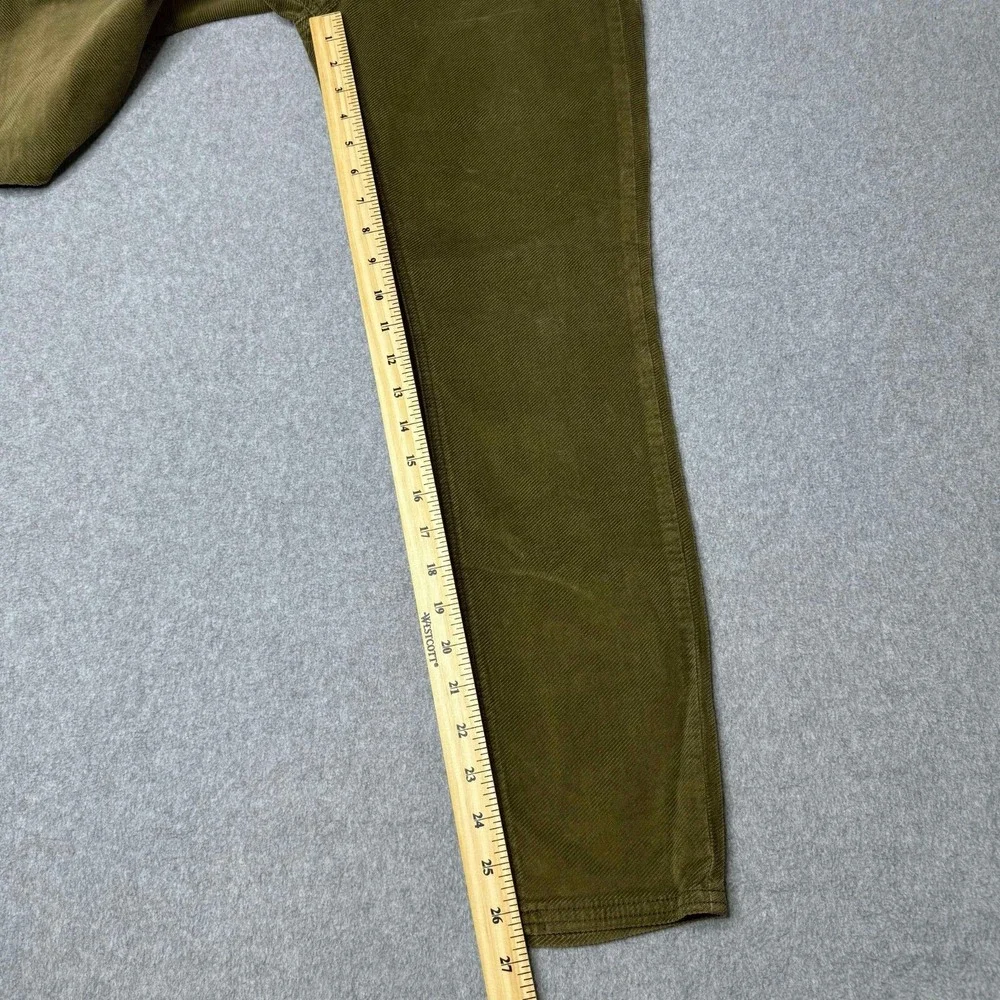 Free People Long And Lean Corduroy Pants Skinny Olive Green Size 29‎ Classic